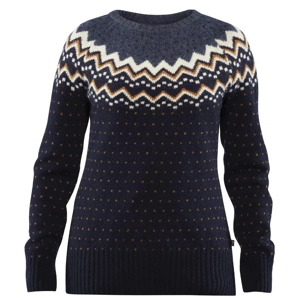 Fjallraven Ovik Knit Wool Sweater Womens Small Navy Crewneck - Picture 1 of 8